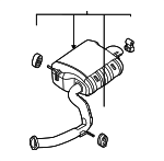 28710R5400 - : Rear Muffler for Kia Image