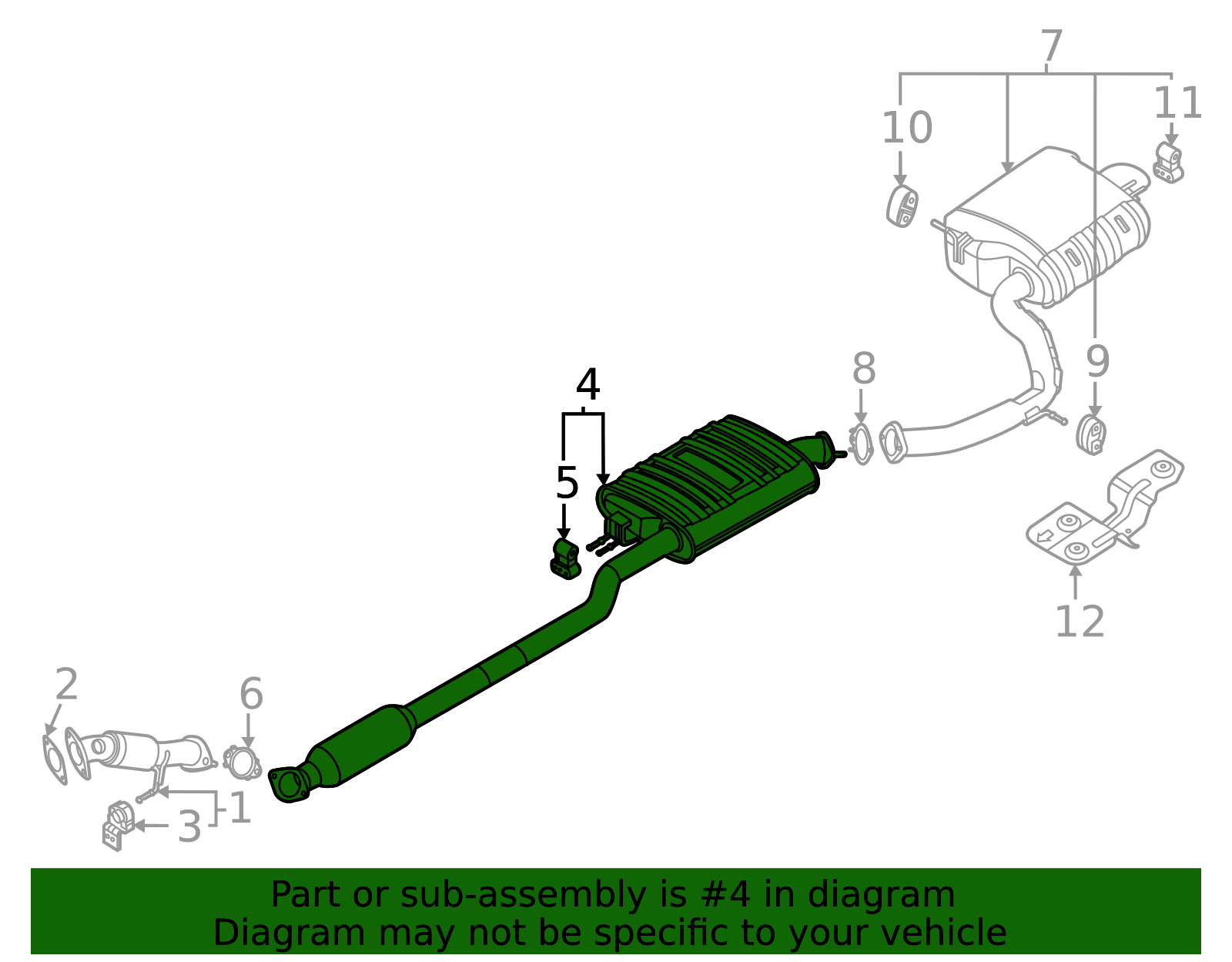 28650-R5460 - Muffler & Pipe 2021-2023 Kia Sorento | Kia.Parts Store