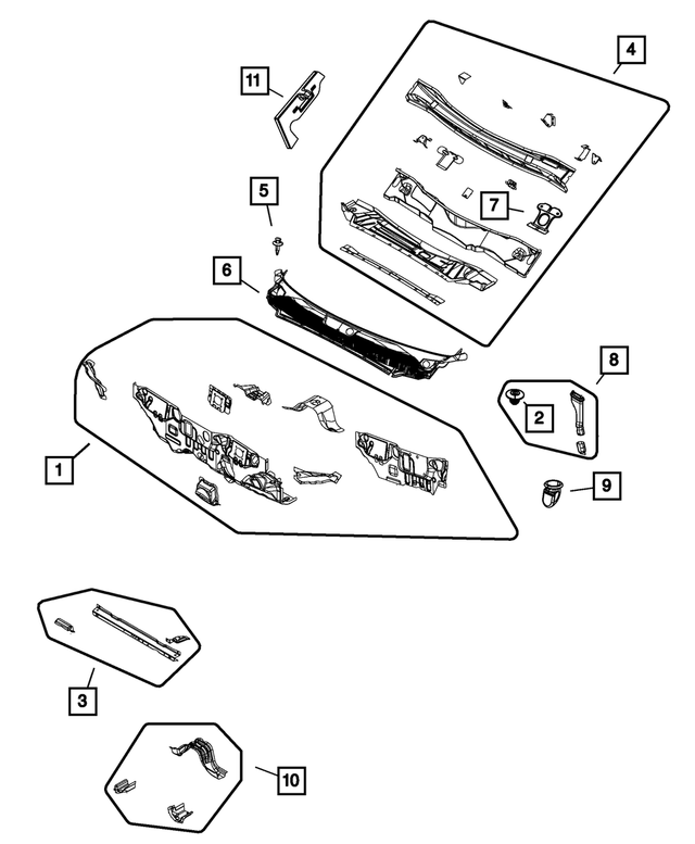 5076289AM - Body Sheet Metal Except Doors: Dash Panel for Mopar Image