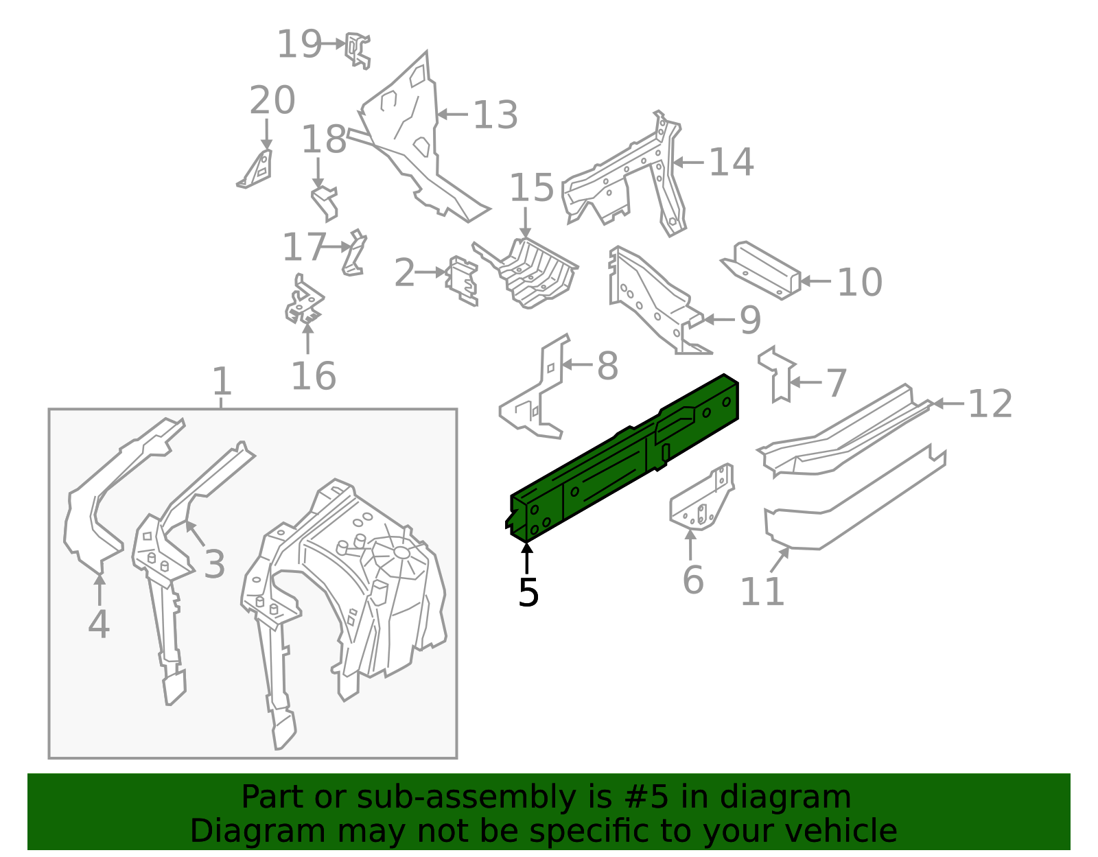 41007417571 - 2019-2026 BMW Lower Rail (41-00-7-417-571) | BMW of South ...
