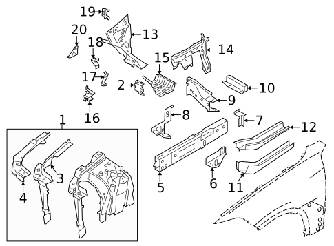 Structural Components & Rails for 2021 BMW X5 #0