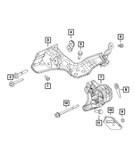 6101688 - Engine: Hex Lock Nut, Mounting for Mopar Image