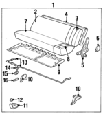 15546492 - Body: Seat Back Pad for Chevrolet: C1500, C2500, C3500, K1500 Pickup, K2500 Pickup, K3500 Pickup | GMC: C1500 Pickup, C2500 Pickup, C3500 Pickup, K1500 Pickup, K2500 Pickup, K3500 Pickup Image