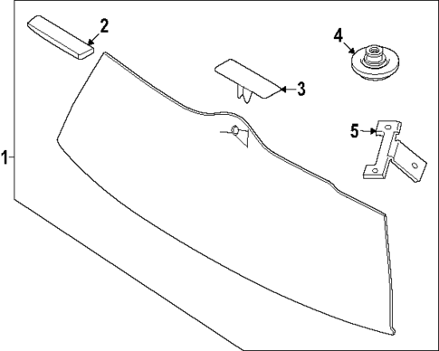 Glass - Lift Gate for 2025 Hyundai Santa Fe #0