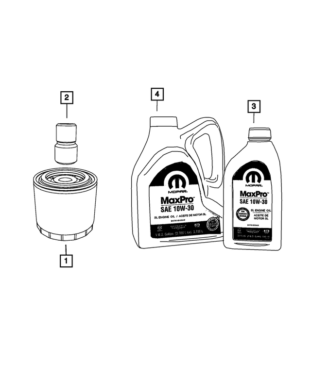 68518203AA - 5.7L HEMI Gas; Engine: 5w20 Engine Oil for Mopar Image