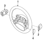 QT30LAZAA - Steering: Steering Wheel for Chrysler: Concorde, LHS, New Yorker | Dodge: Intrepid Image