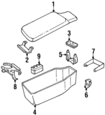 12504901 - Body: Coin Holder for Cadillac: 60 Special, DeVille, Fleetwood | Oldsmobile: 98 Image