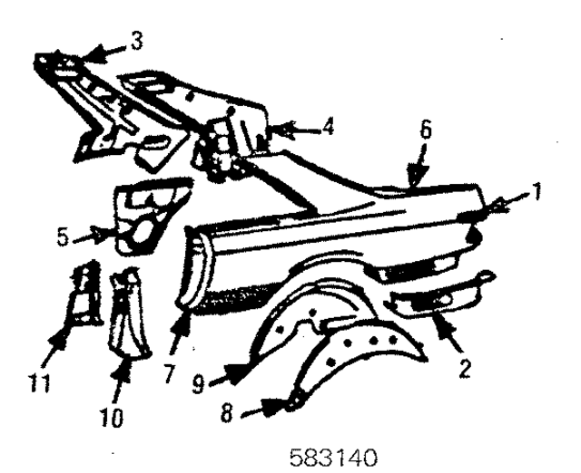 1266300821 - Body: Outer Panel for Mercedes-Benz Image