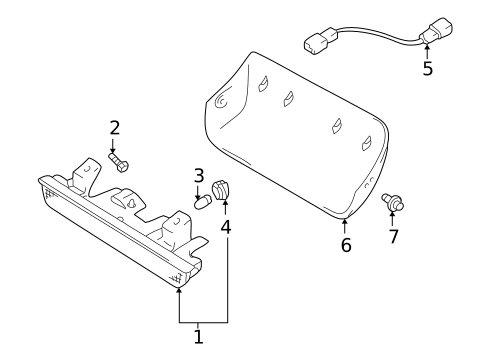 High Mounted Stop Lamp for 2003 Suzuki Grand Vitara #0