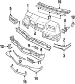10052447 - Body: Bumper for Pontiac: Grand Prix Image