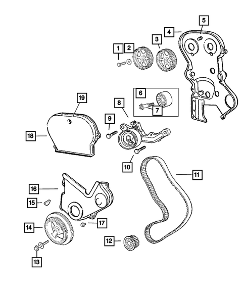 Timing Belt and Cover for 2003 Dodge Neon #1