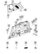 6VJ17DX9AD - Interior Trim: Cargo Net Hook for Jeep: Cherokee Image