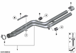 18307631309 - Exhaust System: Front Pipe for BMW: 535i, 535iX, 640i, 640iX, 740i, Hybrid 5 Image image