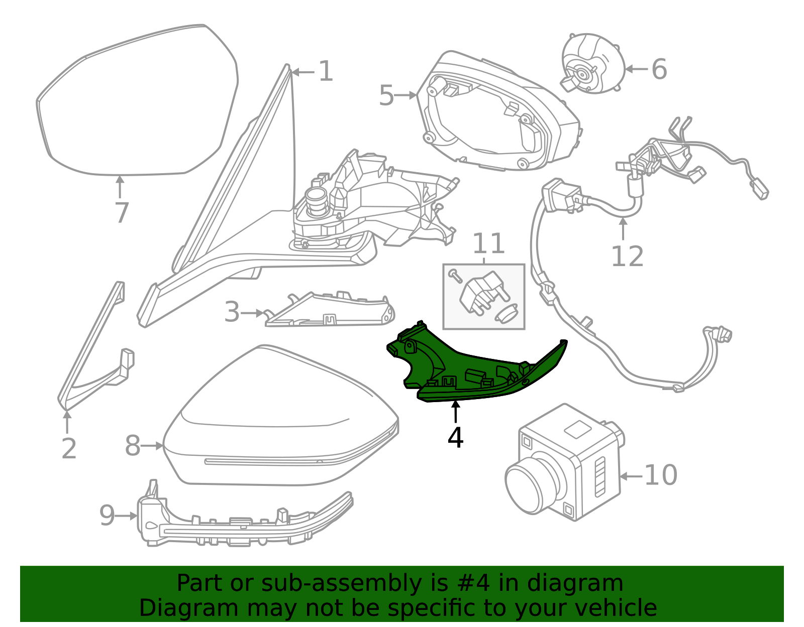 51165a88142 - 2025-2026 BMW X3 Door Mirror Cover (51-16-5-A88-142