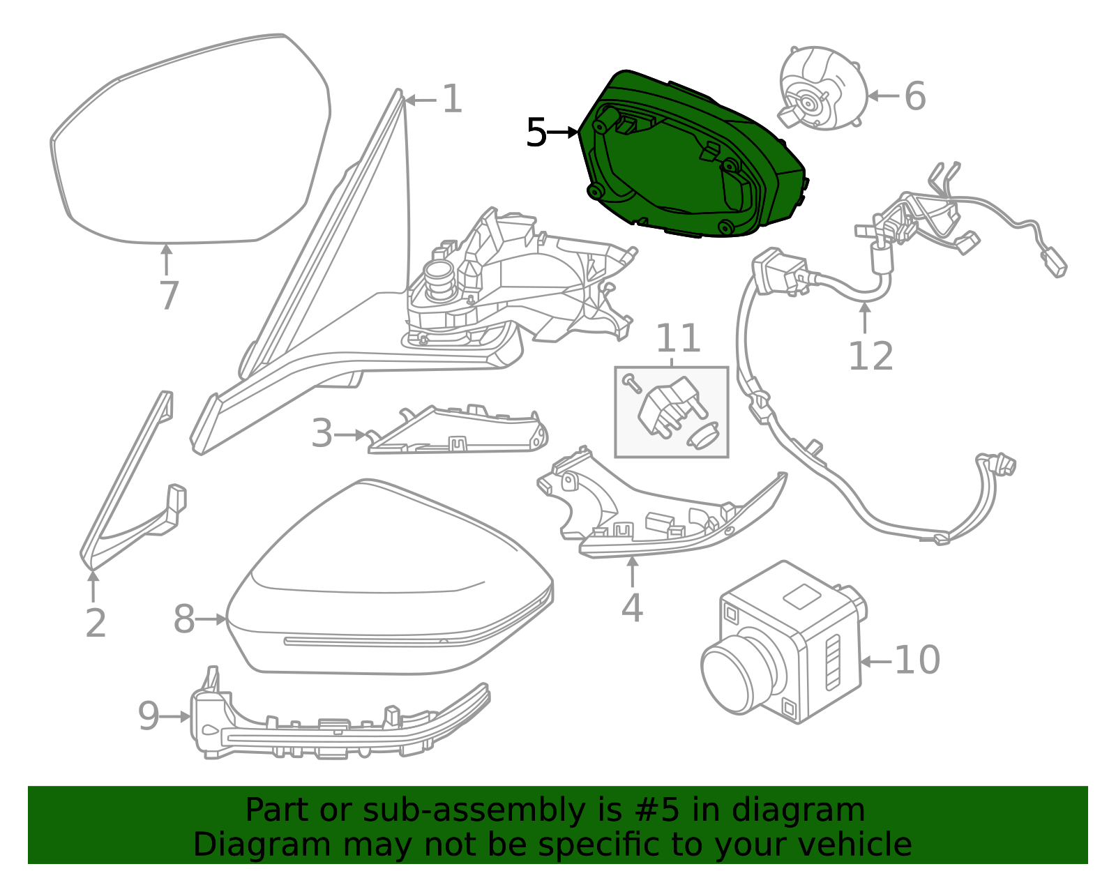 51165a599d8 - 2025-2026 BMW X3 Door Mirror Housing (51-16-5-A59
