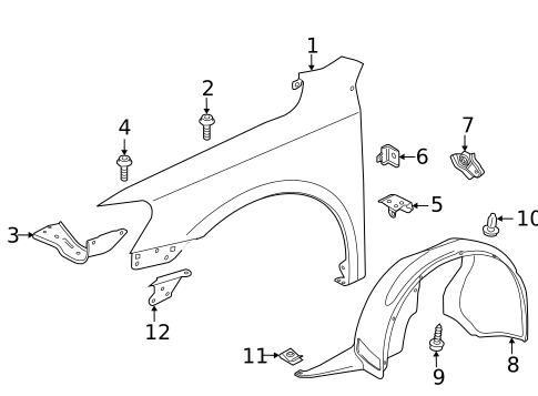 Fender & Components for 2022 Volkswagen Passat #0