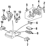 38300SL0013 - Electrical: Hazard Flasher for Honda: Civic del Sol, Prelude Image