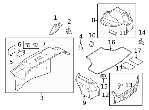 Interior Trim - Rear Body for 2014 INFINITI Q70 #1
