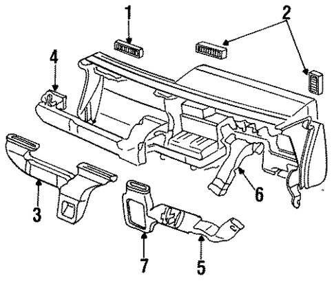 Instrument Panel Components for 1990 Chrysler New Yorker #0