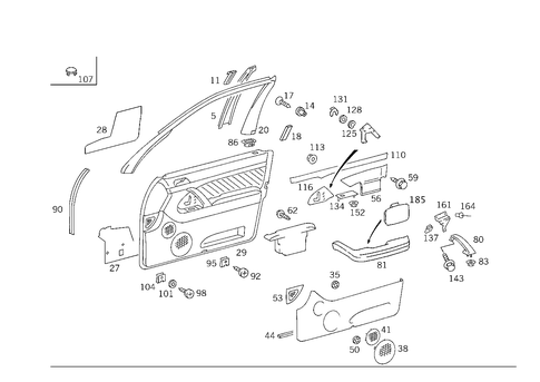 Door Paneling for 1993 Mercedes-Benz 500SEL #2