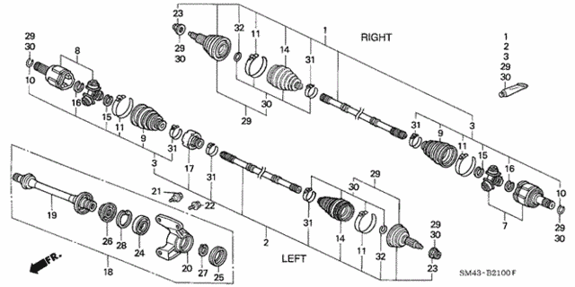 Driveshaft for 1993 Honda Accord #0