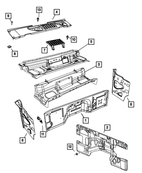 Cowl and Dash Panel for 2009 Jeep Wrangler #0