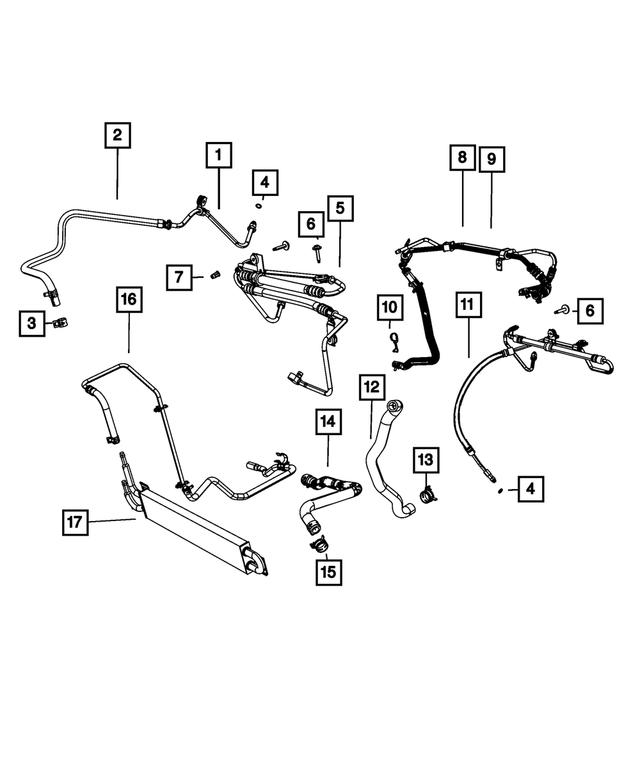 5154409AI - Steering: Power Steering Hose for Mopar Image image