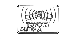 7451506010 - Body: Anti-theft Label for Toyota: 4Runner, Avalon, Camry, Corolla, Highlander, Land Cruiser, Mirai, RAV4, RAV4 Prime, Sequoia, Sienna, Solara, Tacoma, Tundra, Venza, Yaris Image