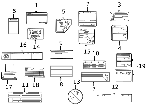 Labels for 2019 Toyota Land Cruiser #0
