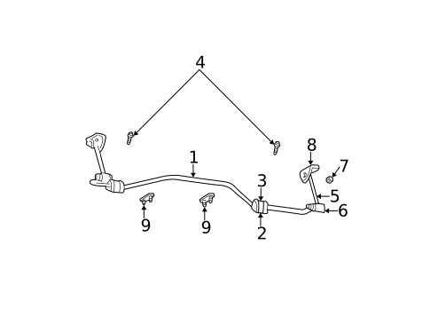 Stabilizer Bar & Components for 2001 Dodge Dakota #0