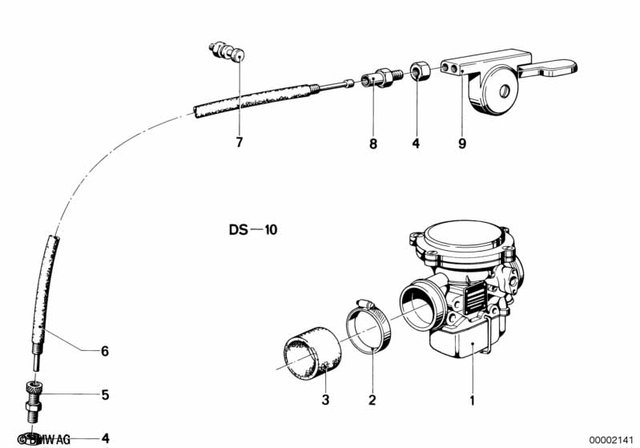 13231255977 - : Choke Cable Right - L=545Mm for BMW-Motorrad Image