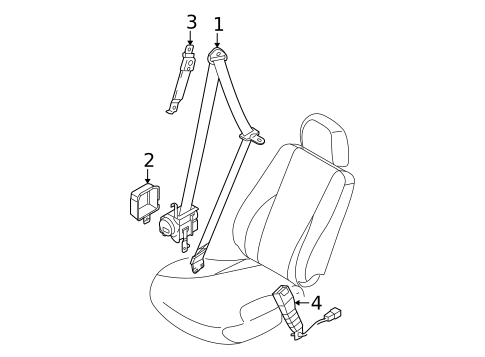Seat Belt for 2007 Kia Sportage #0
