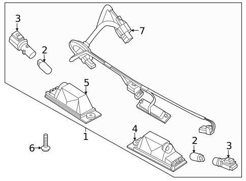 License Lamps for 2023 Kia Niro #0