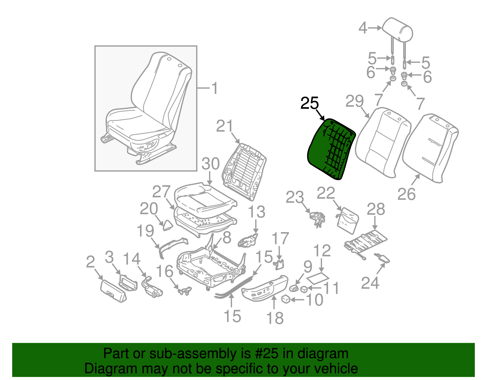 Seat Back Panel - BMW (52-10-7-000-926)