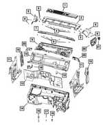 7HC83GGEAA - Body Sheet Metal Except Doors: Cowl Top Screen, Left for Mopar Image