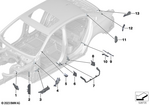 41139883389 - : Shaped Part Rear Window Frame Bottom Le for BMW Image