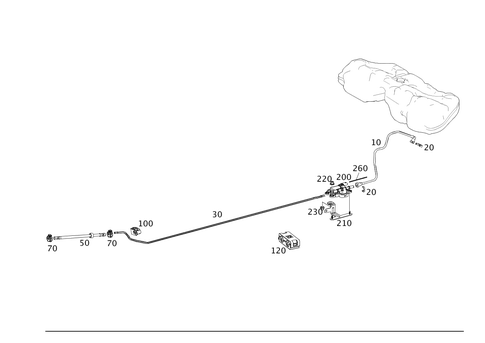 Fuel Lines, Gasoline Vehicle for 2008 Mercedes-Benz C350 #0