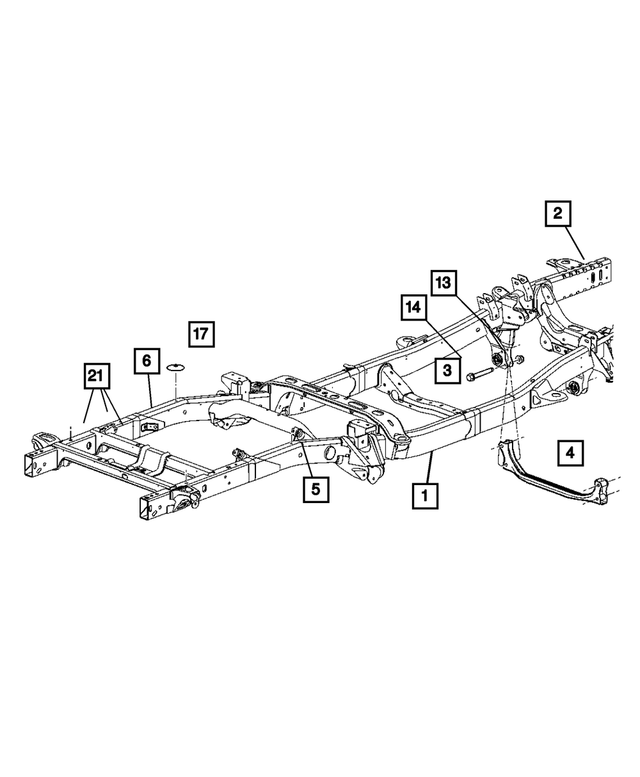 55276324AB - Frame, Bumper and Fascia: Frame To Body Isolator for Mopar Image image