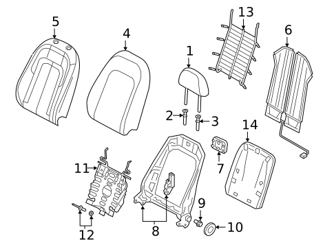 Passenger Seat Components for 2025 Audi Q3 #0