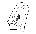 8S7881516C - Body: Seat Back Frame for Audi: A4, A4 allroad, A4 Quattro, A5 Sportback, Q3, Q7, Q8, S4, S5 Sportback, TT Quattro Image