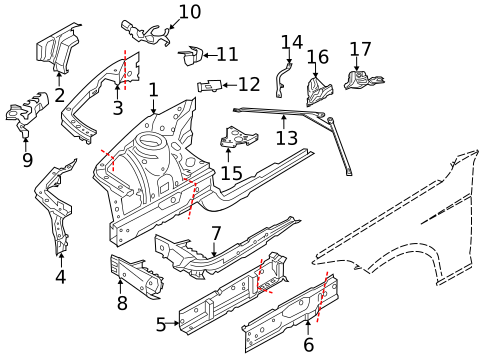 Structural Components & Rails for 2016 BMW 428i xDrive Gran Coupe #0