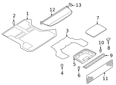 Interior Trim - Rear Body for 2002 INFINITI QX4 #0