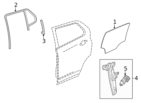 Glass - Rear Door for 2022 Buick Encore #0