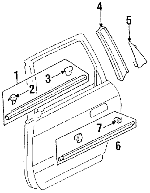 Exterior Trim - Rear Door for 1997 Honda Odyssey #0
