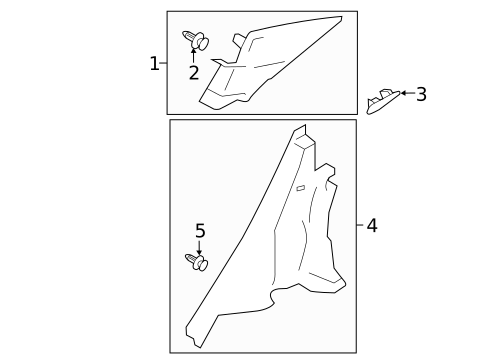Interior Trim - Quarter Panels for 2015 Subaru Impreza #0