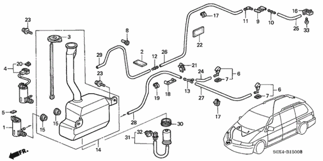 Windshield Washer for 2000 Honda Odyssey #0