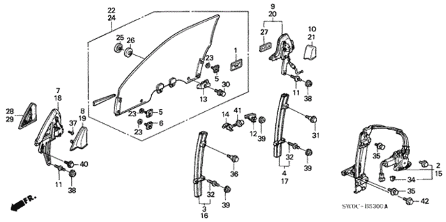 Front Door Windows for 2004 Acura NSX #0