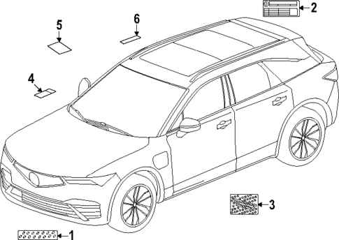 Labels for 2025 Acura ZDX #0