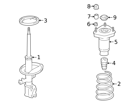 Struts & Components for 1999 Lexus ES300 #0