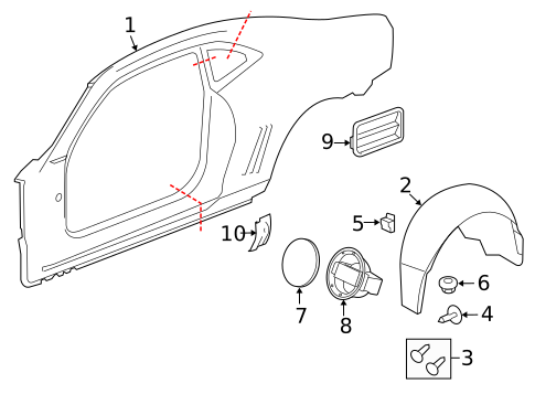Quarter Panel & Components for 2014 Chevrolet Camaro #1